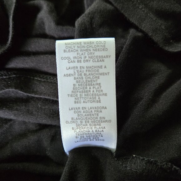 MICHAEL KORS Black Flowy V Neck Short Sleeve Top 1X - Picture 4 of 5